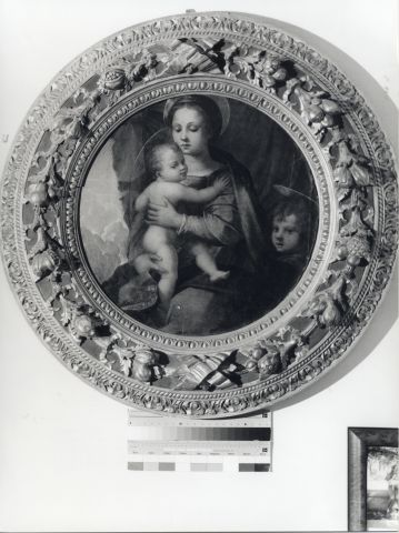 Anonimo — Anonimo - sec. XVI - Madonna con Bambino e san Giovannino — insieme